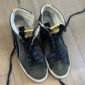 Golden Goose Black and Gray High-Top Men’s Sneakers